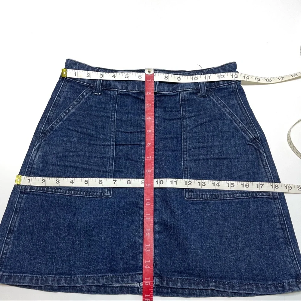 Madewell Denim Utility Zip Skirt Blue Size 25 H2336